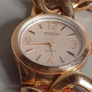Untested Gold Tone R.J. Graziano Heavy Chain Link Watch
